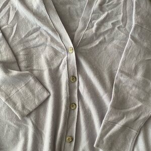 J Jill Cashmere light lilac lavender cardigan XL